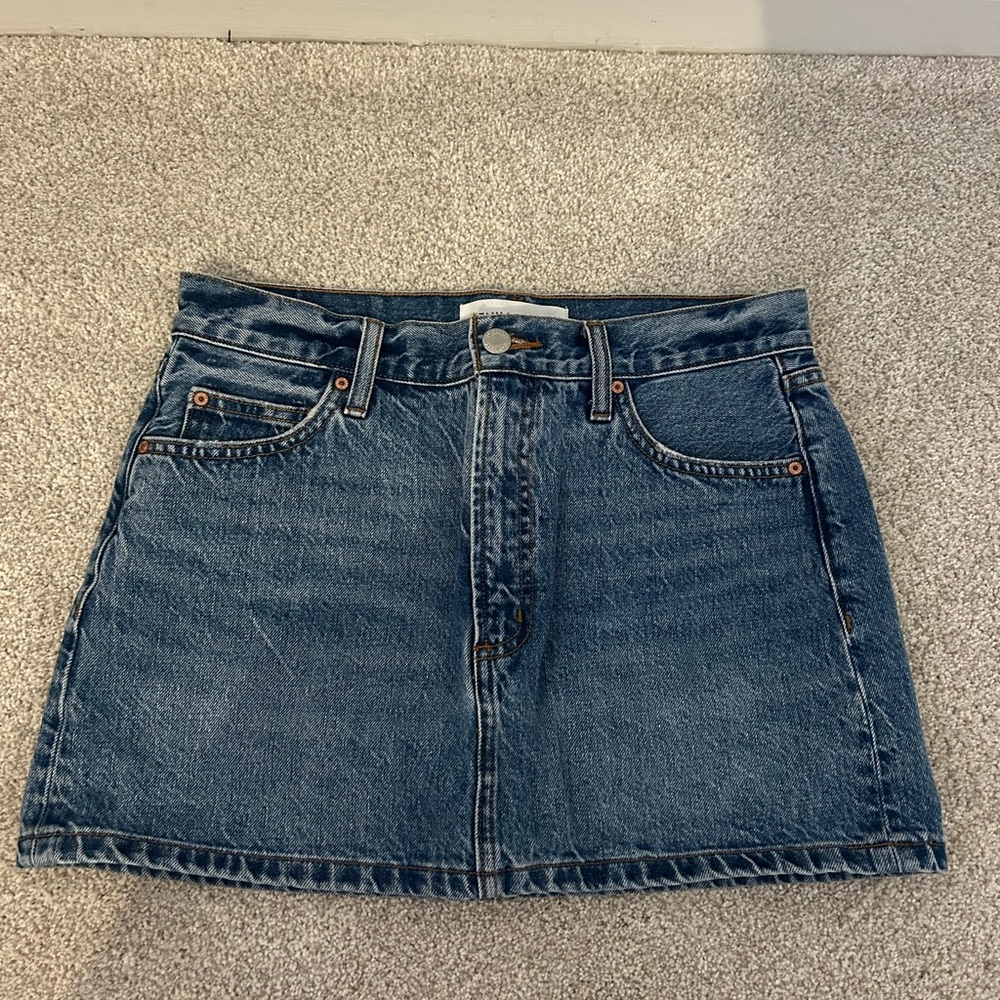 Aritzia Blue Denim Mini Skirt